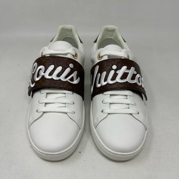Louis Vuitton Leather/Monogram Canvas Frontrow Low Top Sneaker